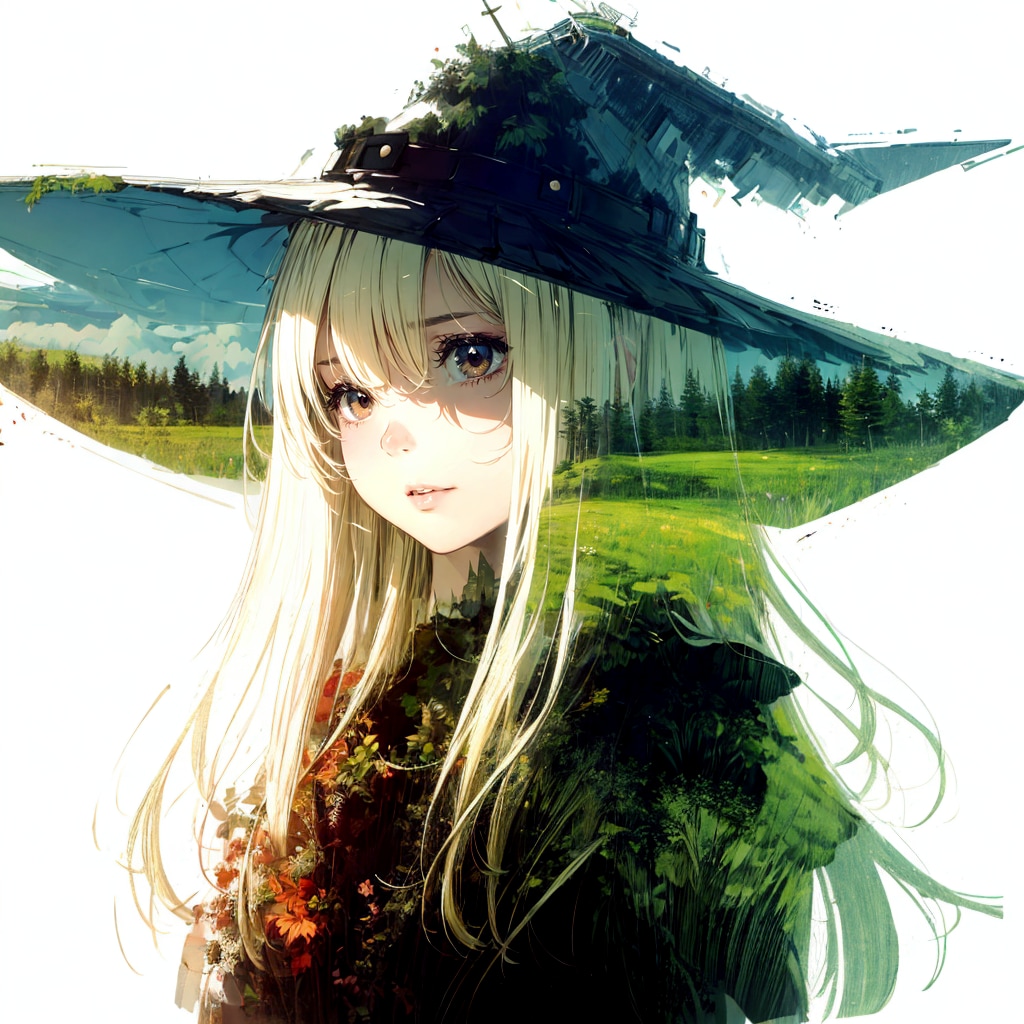 二重露光と少女14 | の人気AIイラスト・グラビア