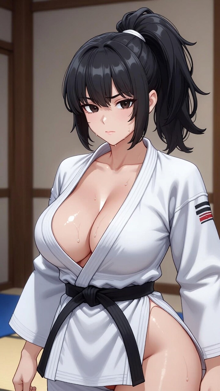 柔道着の女の子