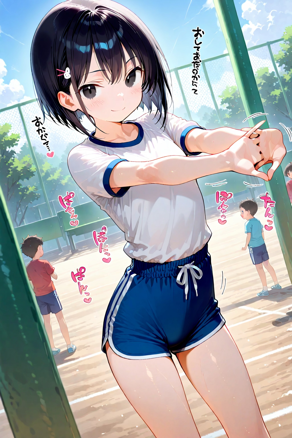 小さい子の体操着ショーパンと小さい子ママ（妹）の体操着ブルマ