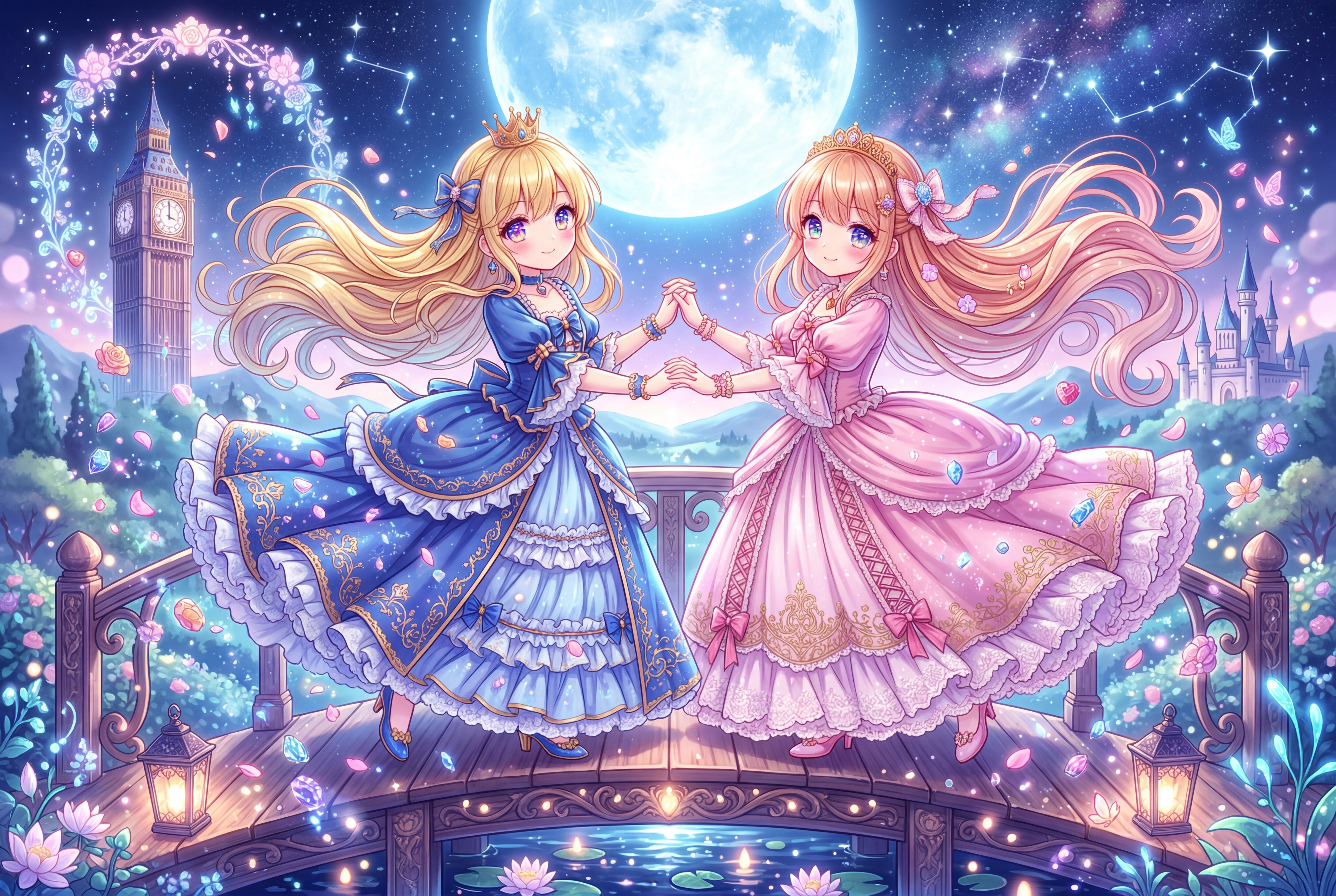 月下の双姫舞踏譜 | の人気AIイラスト・グラビア