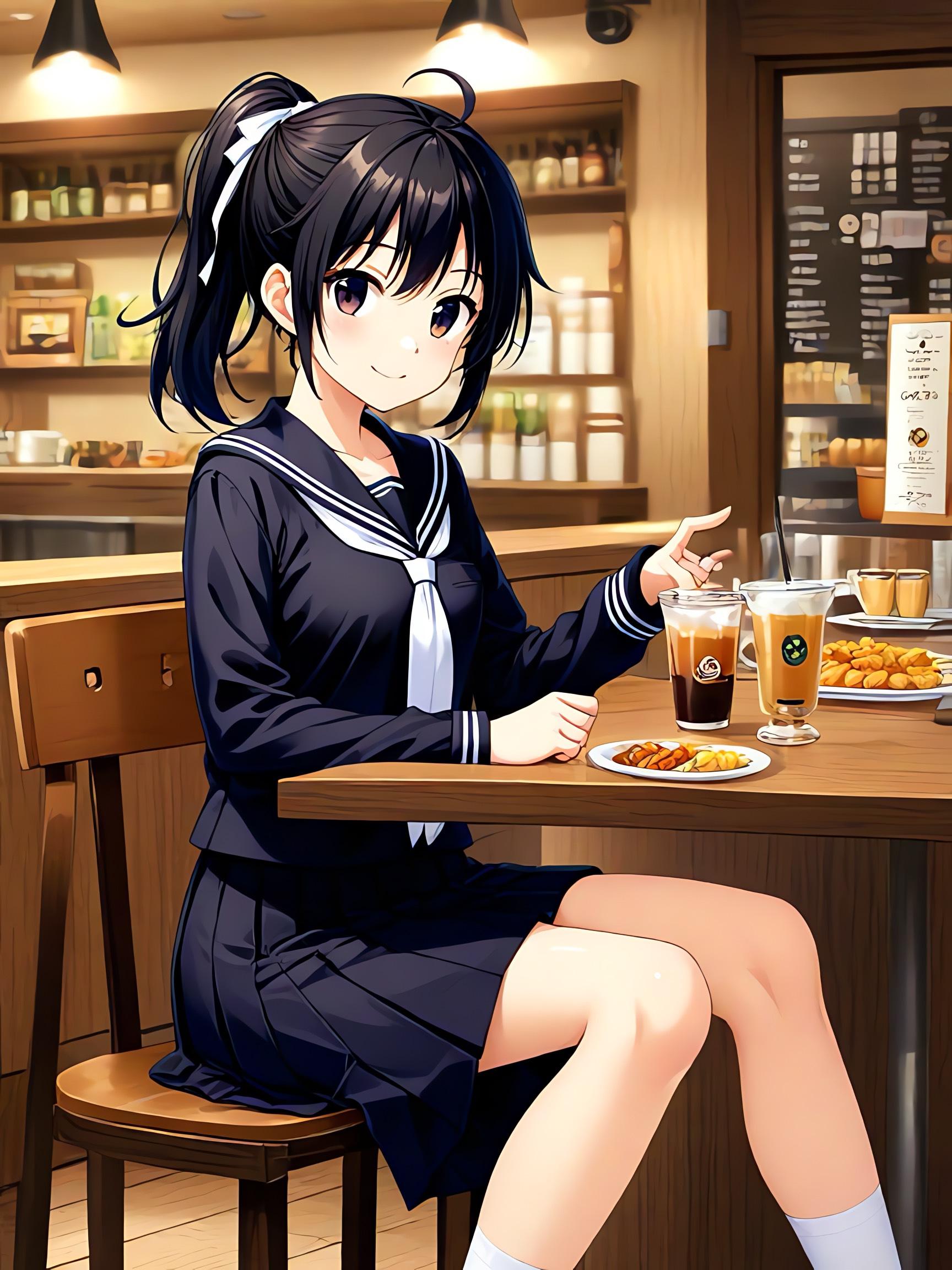 3時のカフェタイム☕ | の人気AIイラスト・グラビア