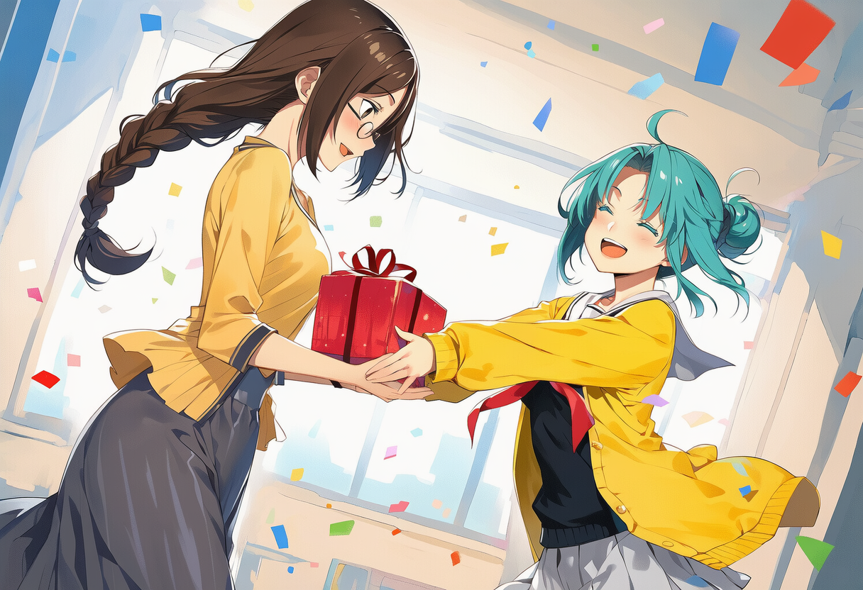 [FA] 栞原千景さんを祝おう！ | の人気AIイラスト・グラビア