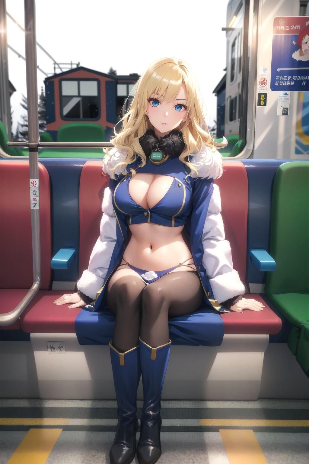 電車で見かけた金髪お姉さん