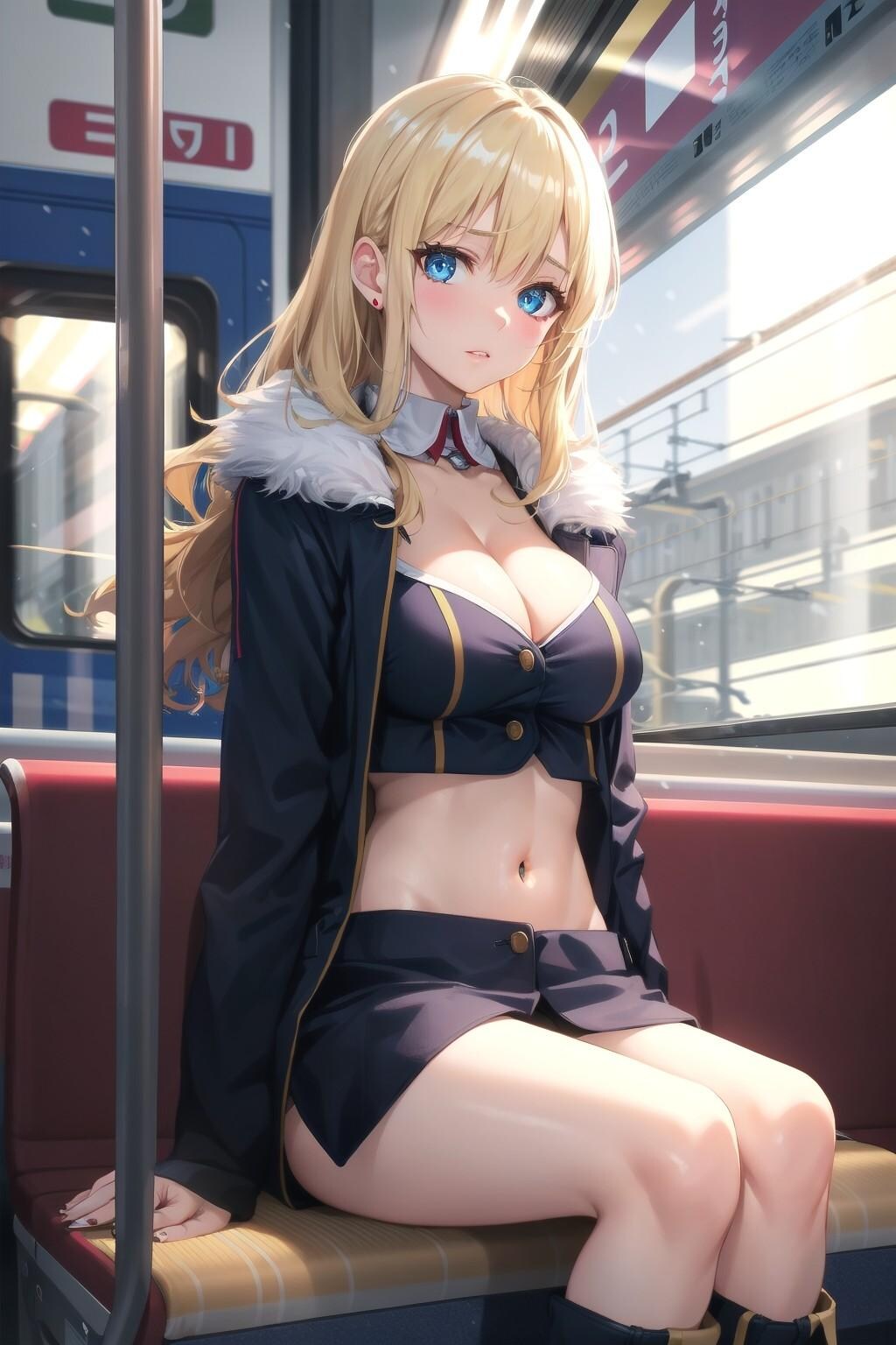 電車で見かけた金髪お姉さん