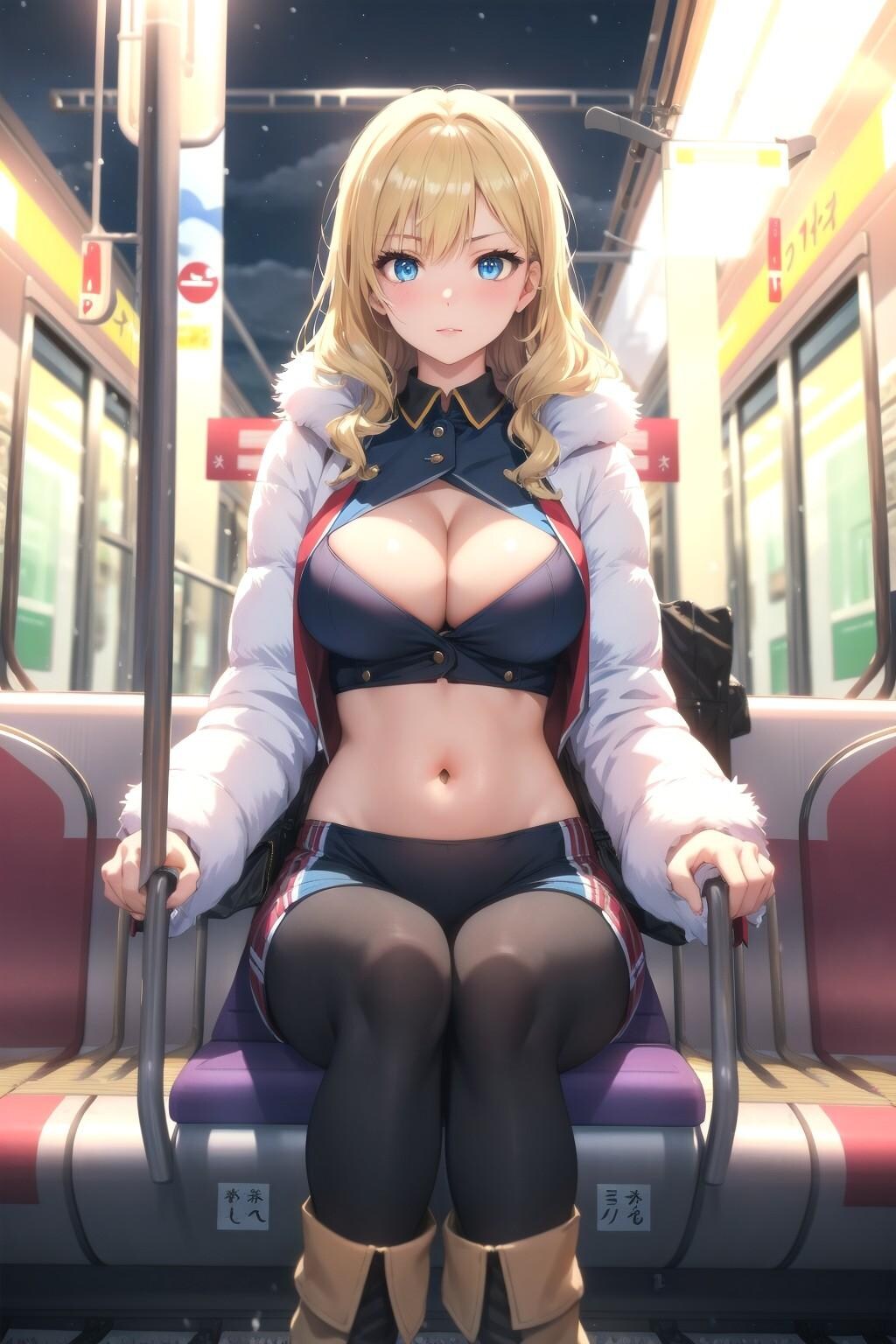 電車で見かけた金髪お姉さん