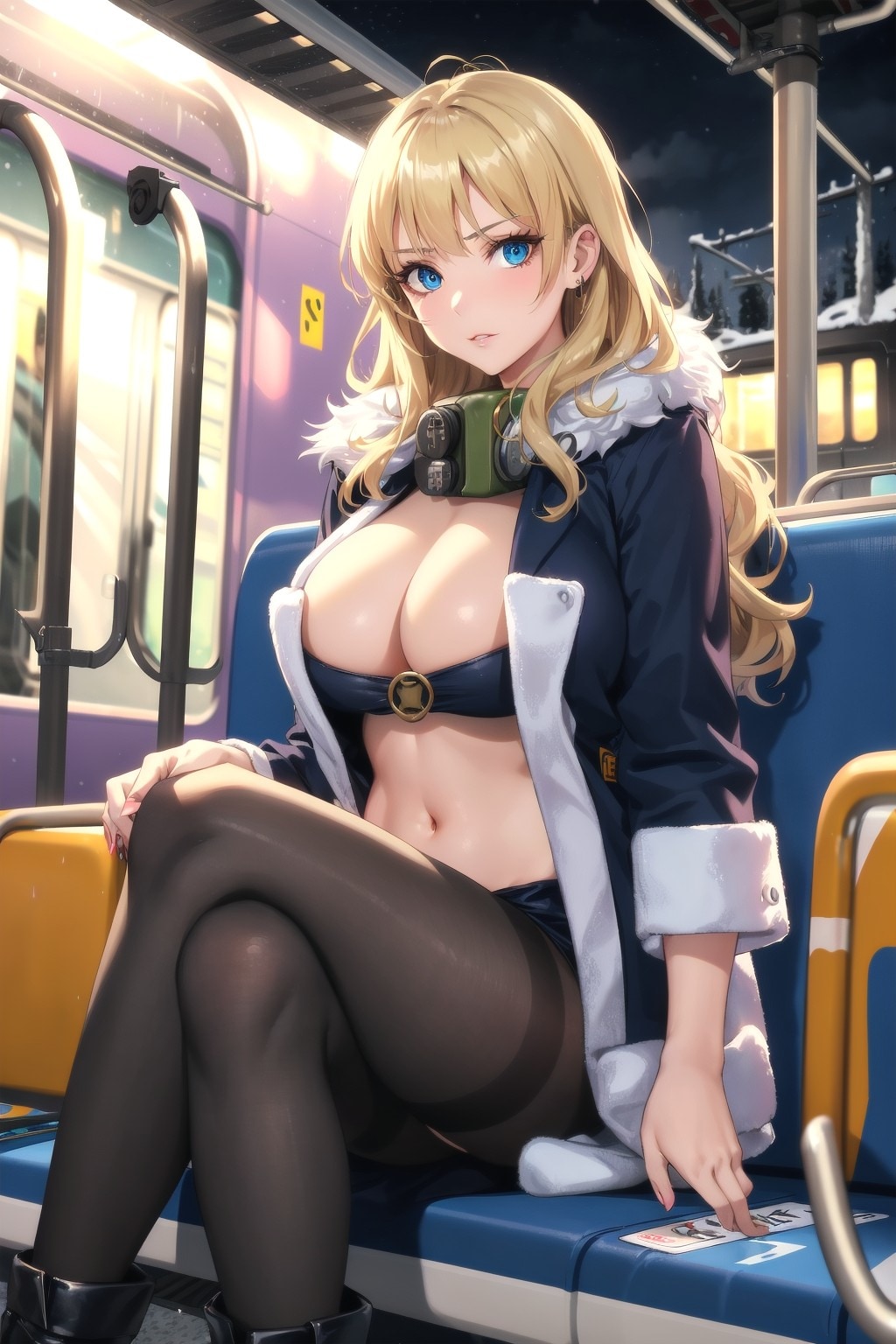 電車で見かけた金髪お姉さん