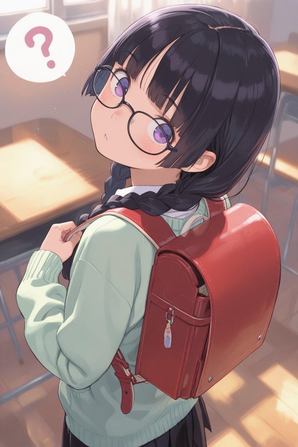 帰り際、担任の先生に呼び止められる嬉ひまりちゃん