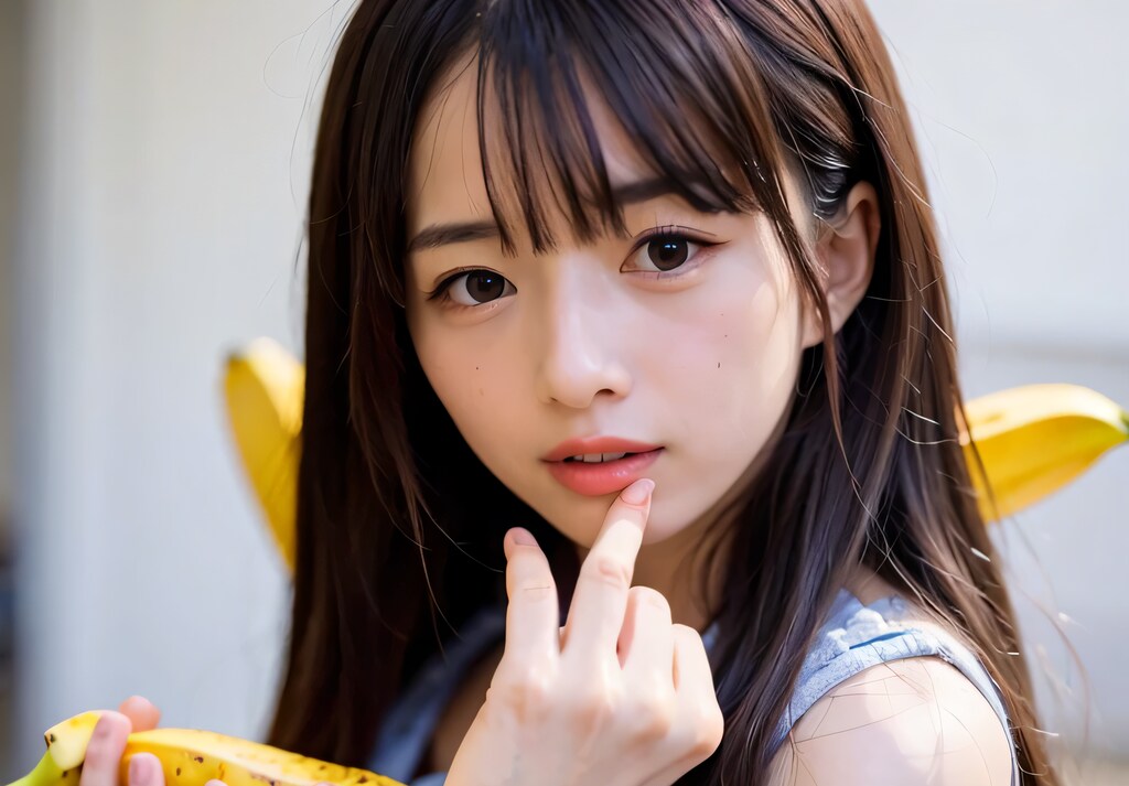 黒髪ロングでバナナの美女１７