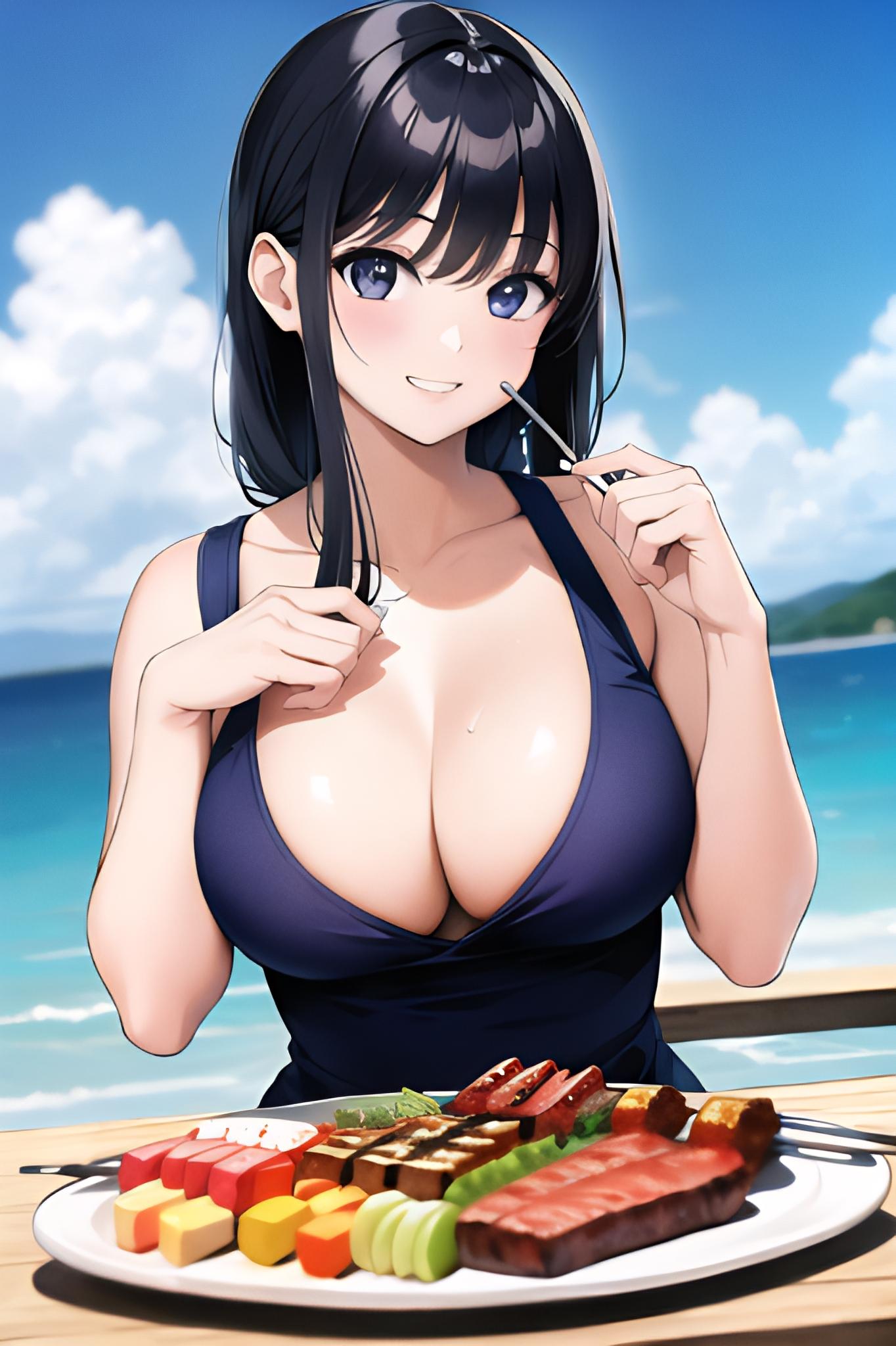 ビーチでBBQ