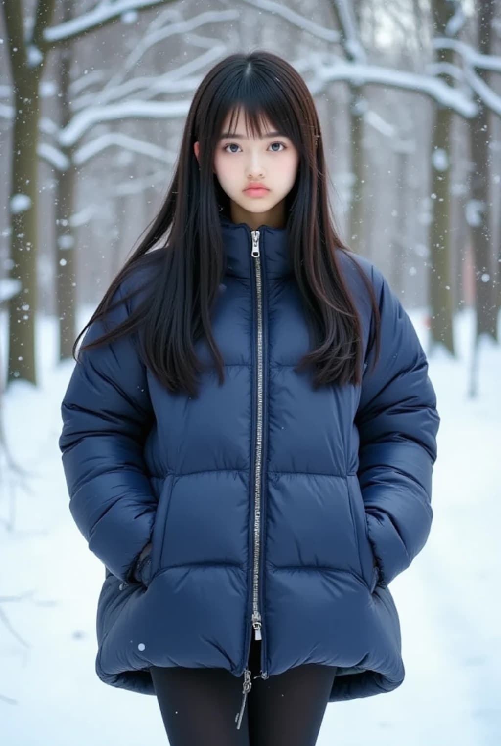 紗凪-sana-とダウンジャケット