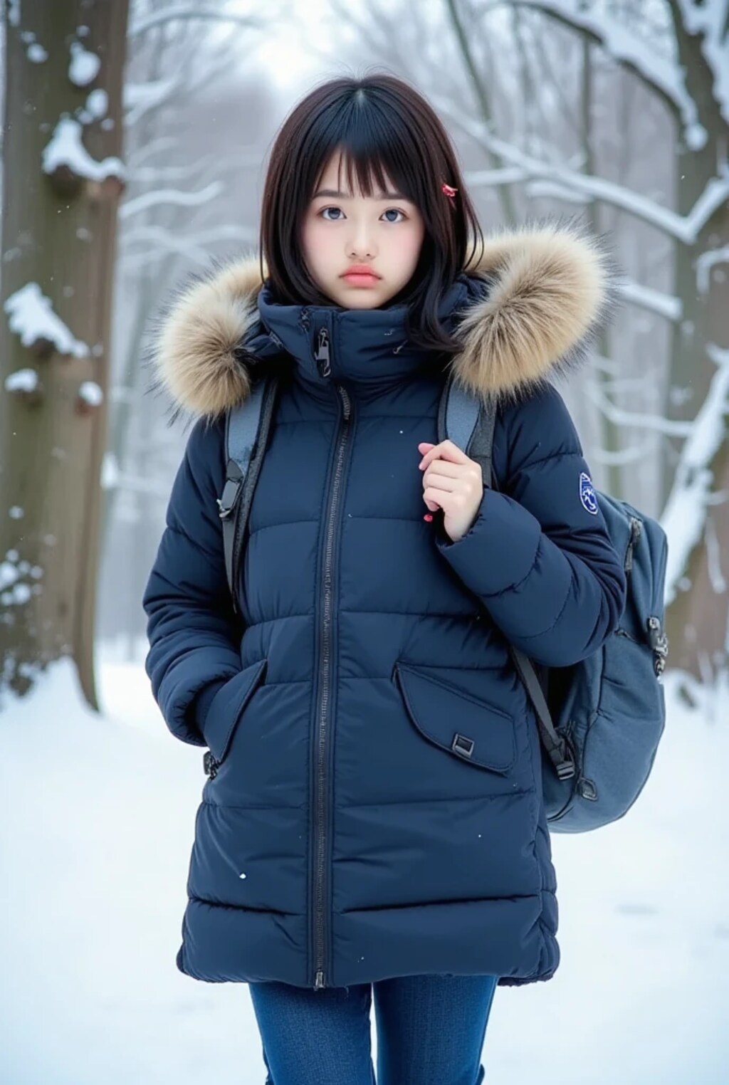 紗凪-sana-とダウンジャケット