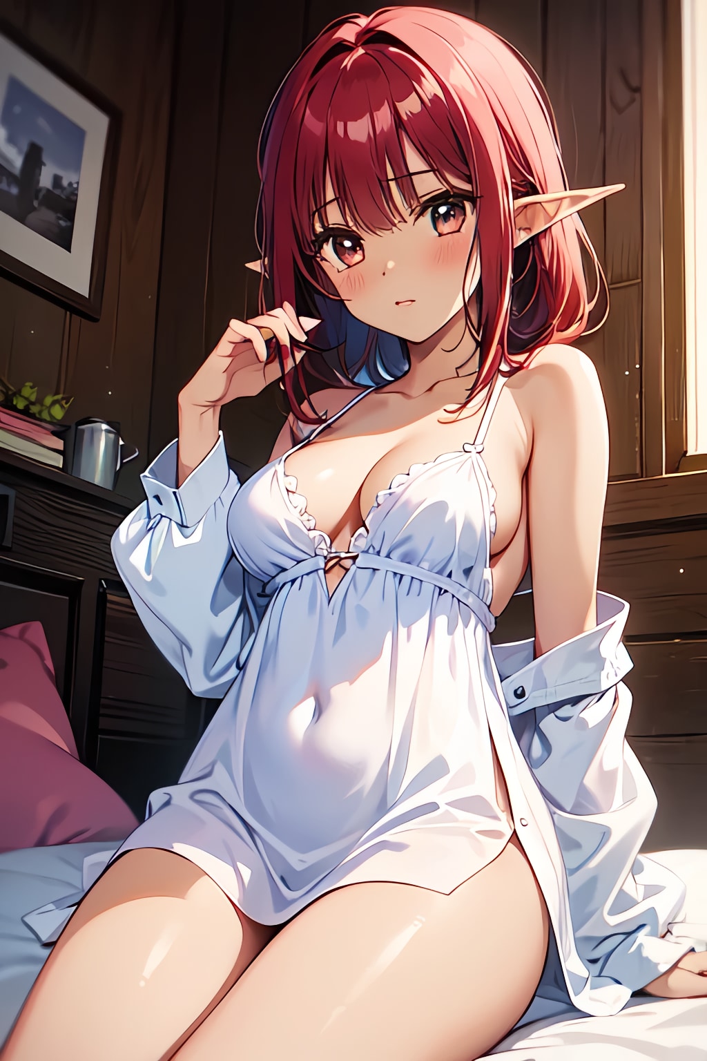 赤髪エルフさん