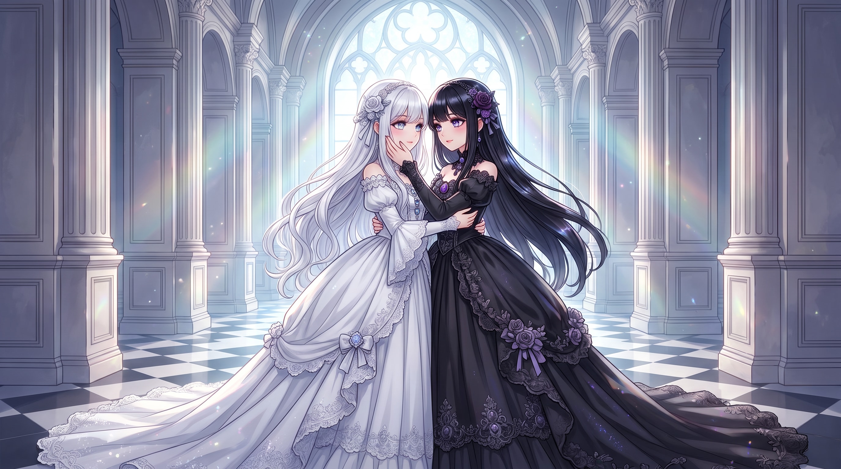 白黒双璧永愛聖堂 | の人気AIイラスト・グラビア