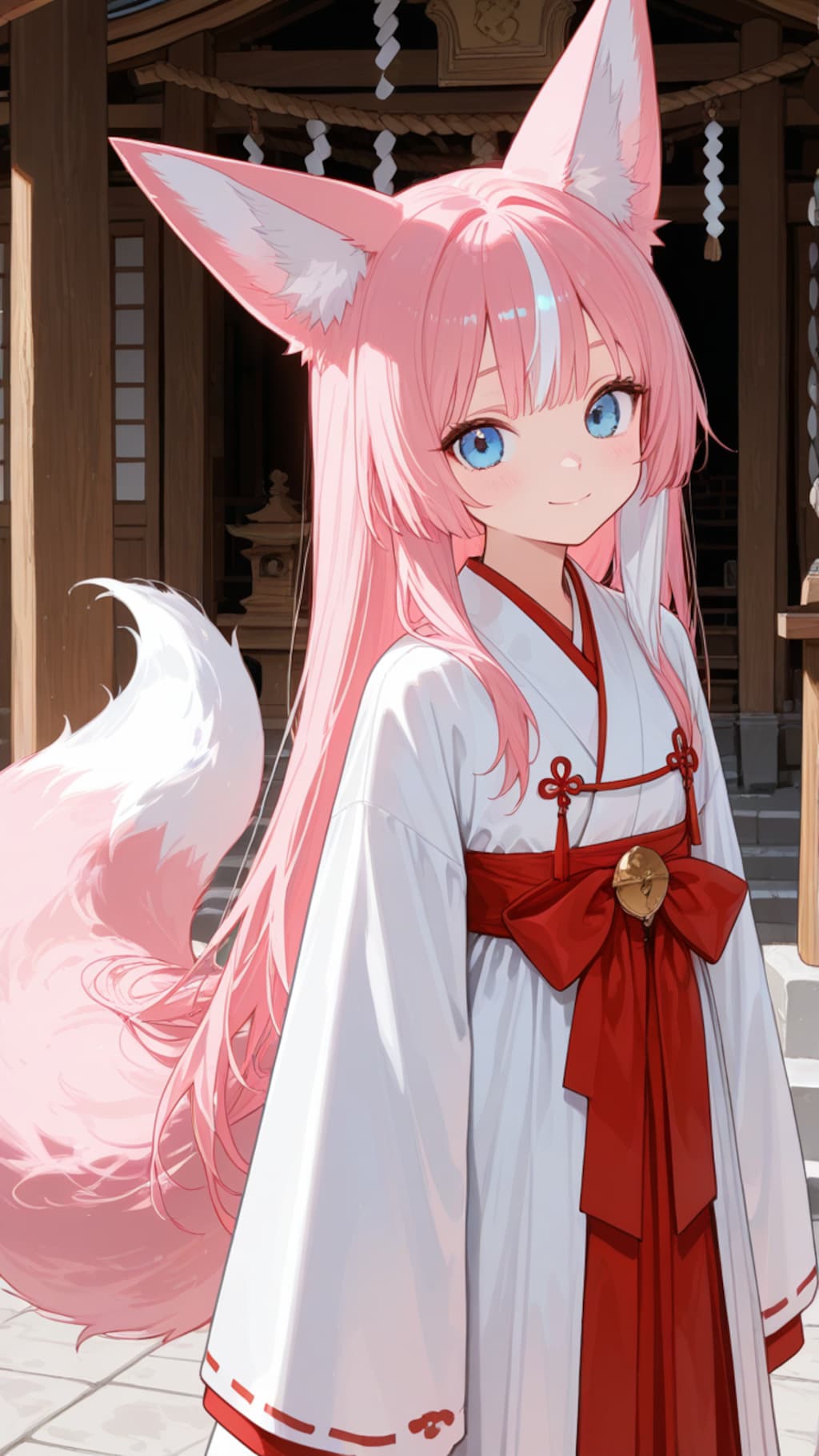 ピンクのお狐様♡表情差分