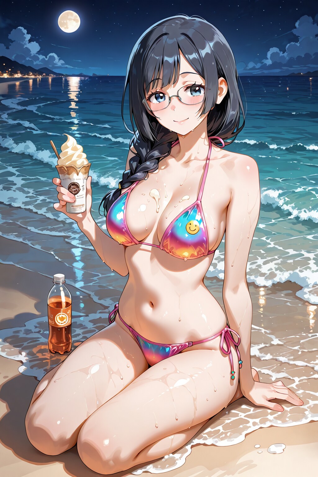 ピンクメタリックビキニの菜々(ちちぷい版改)