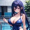 水泳授業に出る童顔低身長爆乳女子 5枚目