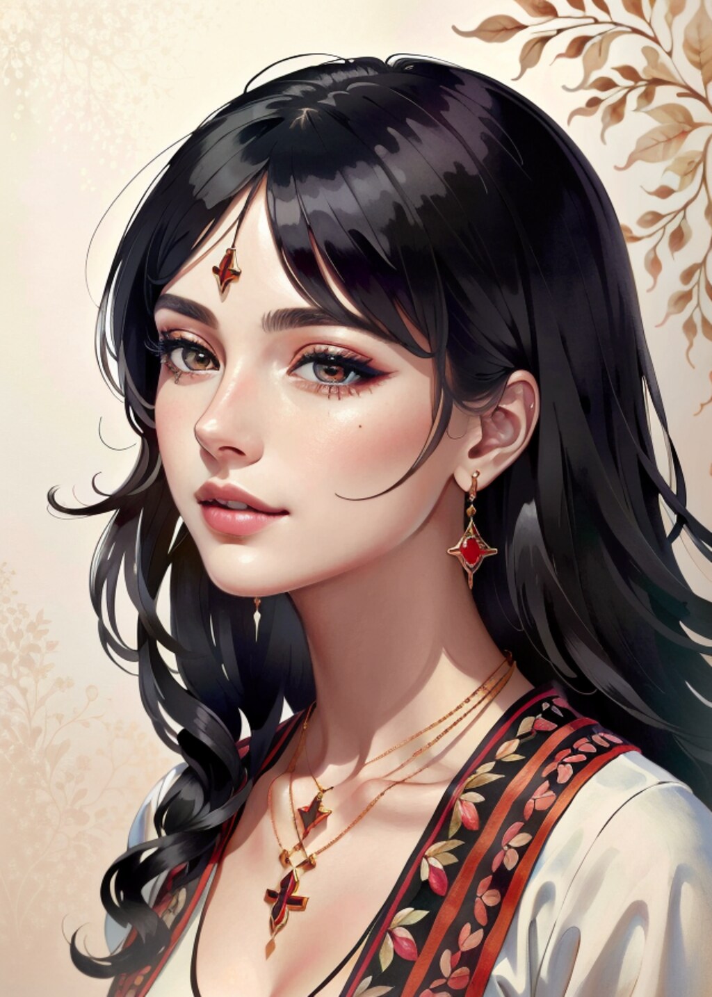 赤いイヤリング