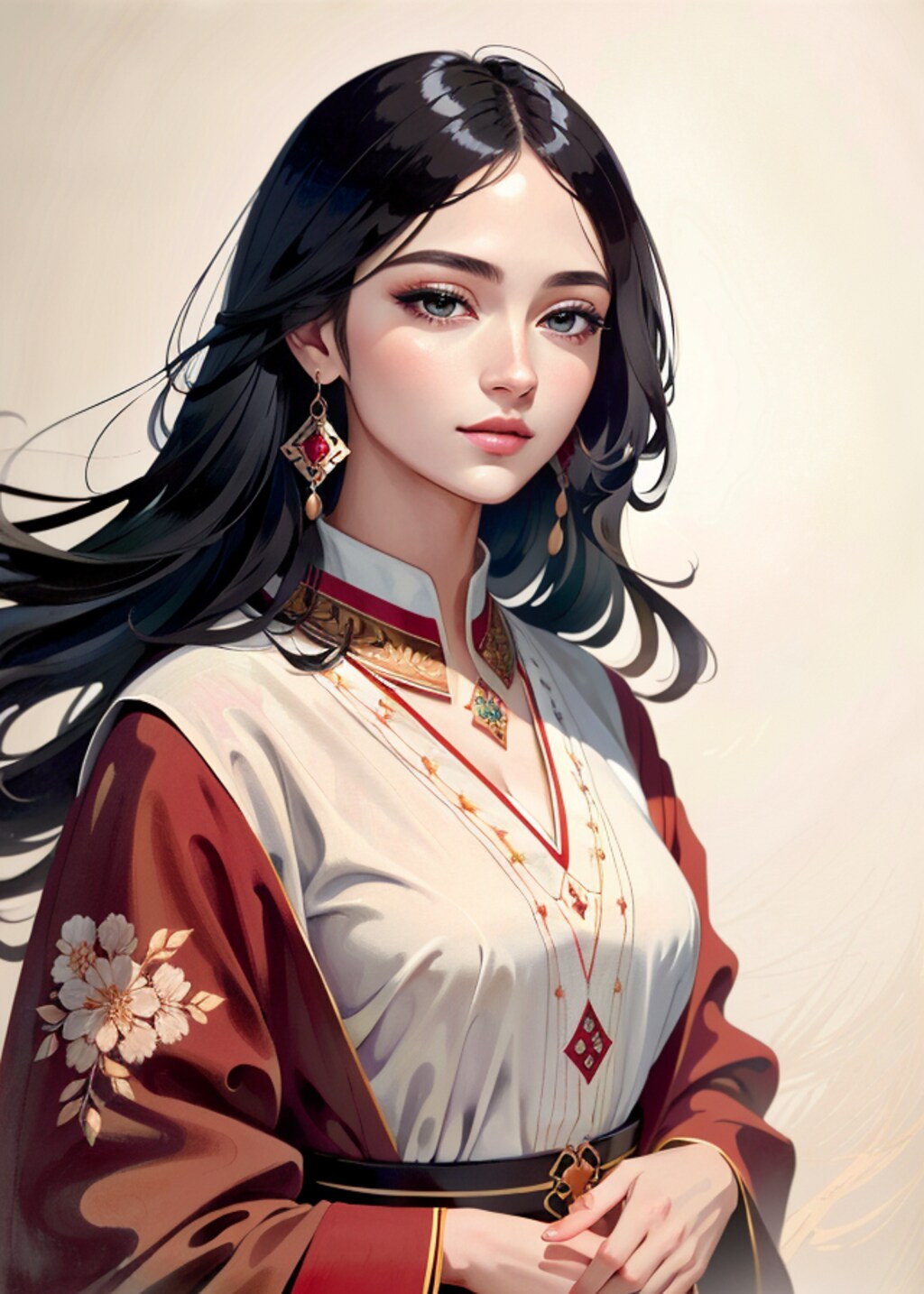 赤いイヤリング