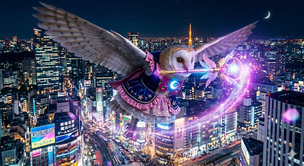 魔法少女？フクロウ