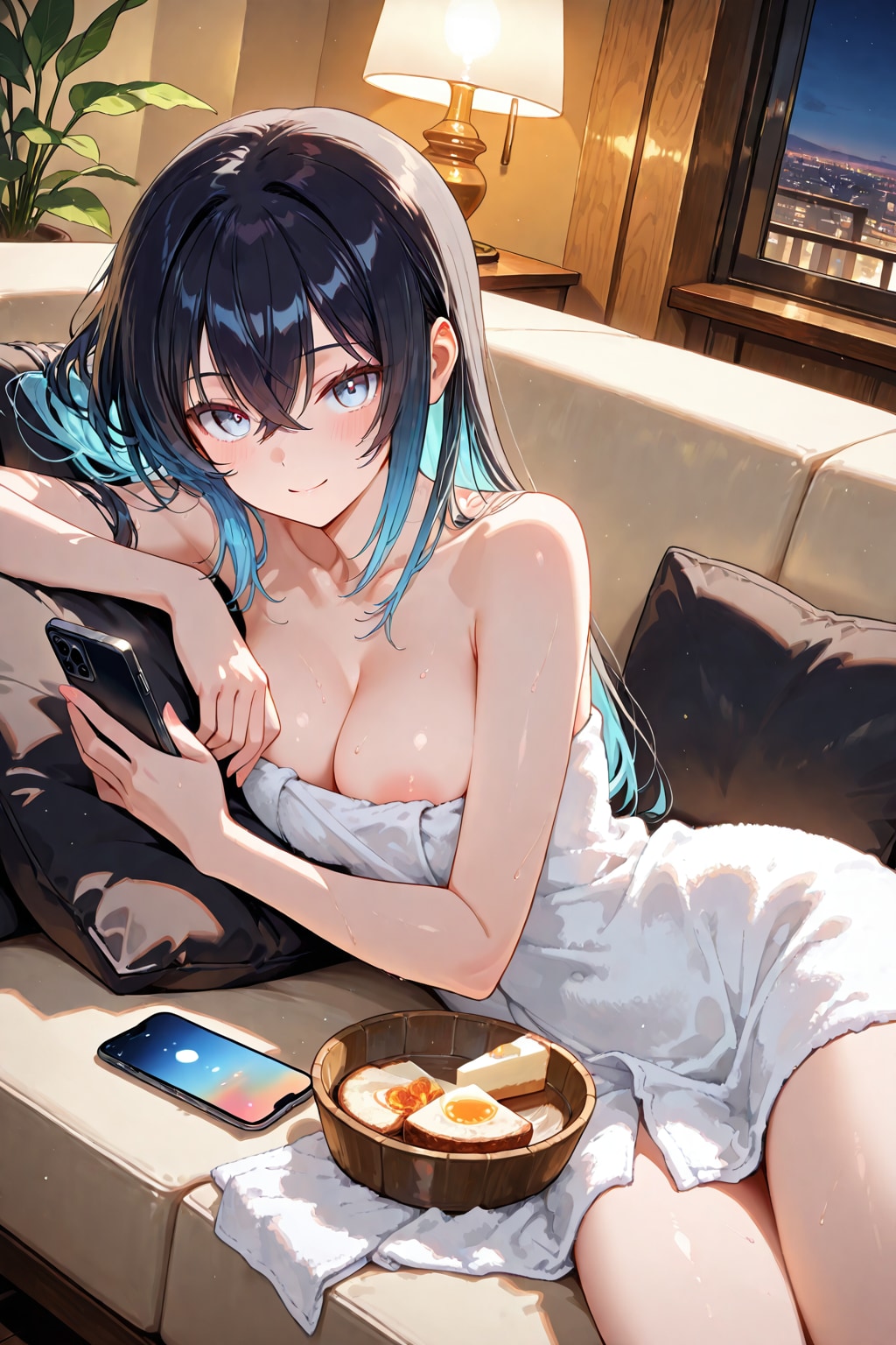 お風呂上がりにダラダラ