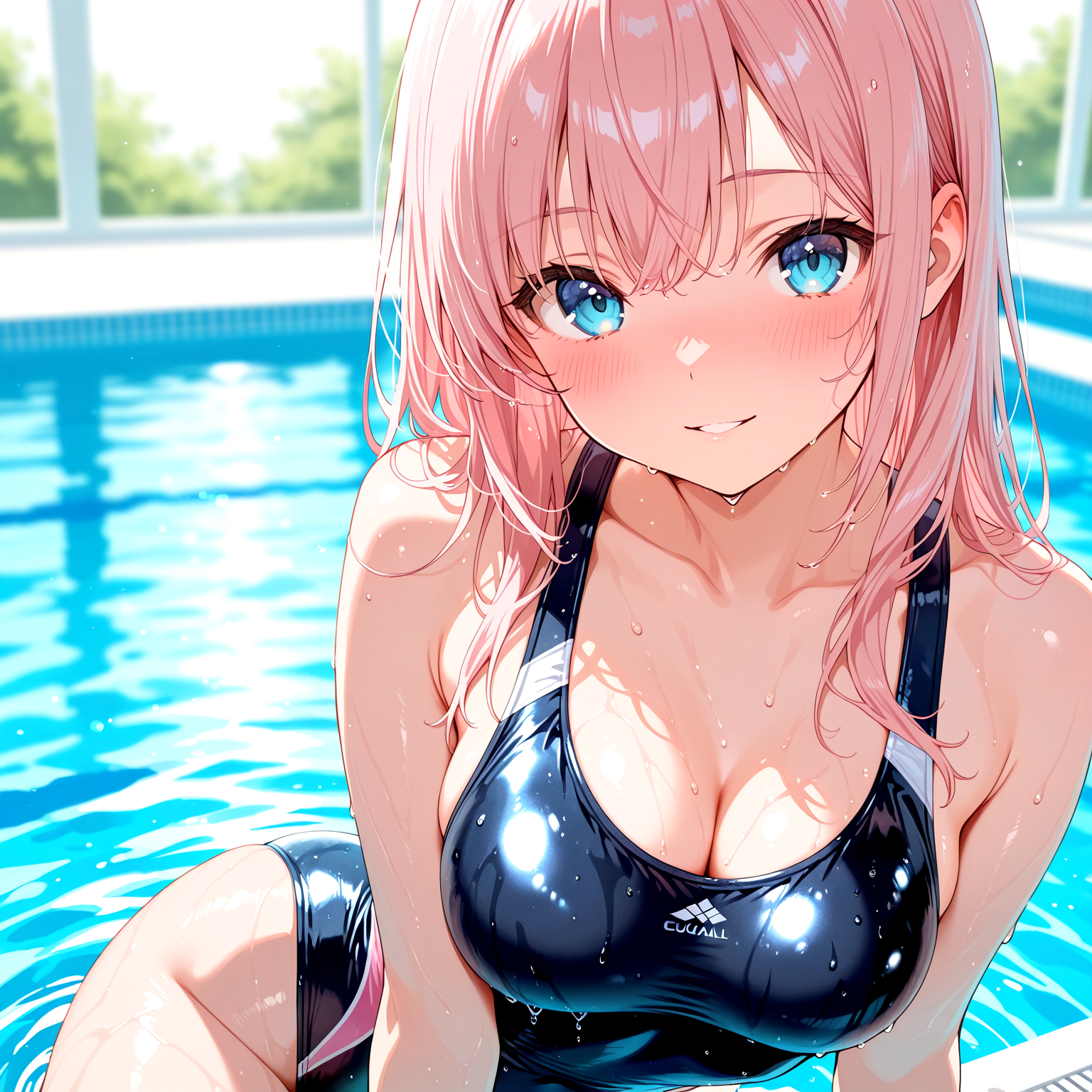 えきどなちゃん水に濡れて