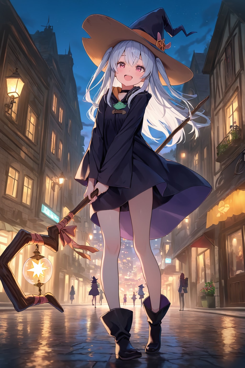 夜の街と魔女