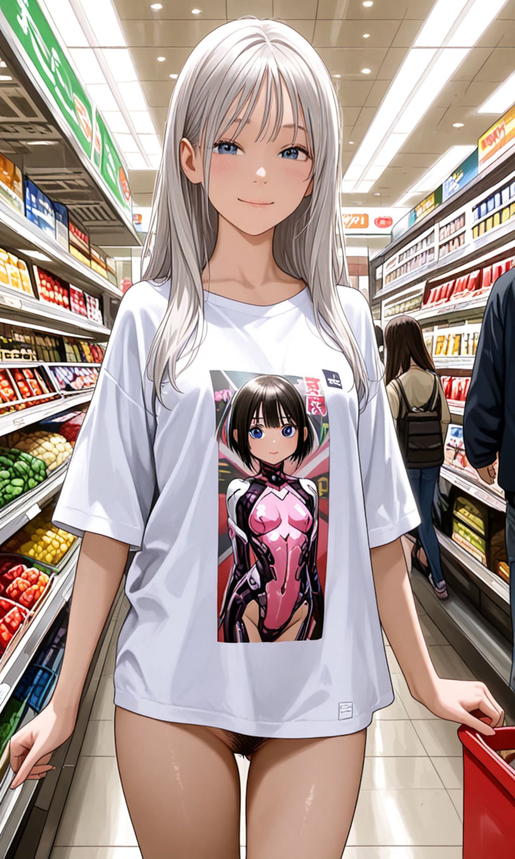 姉をTシャツ1枚で買い物に連れ出してみた！