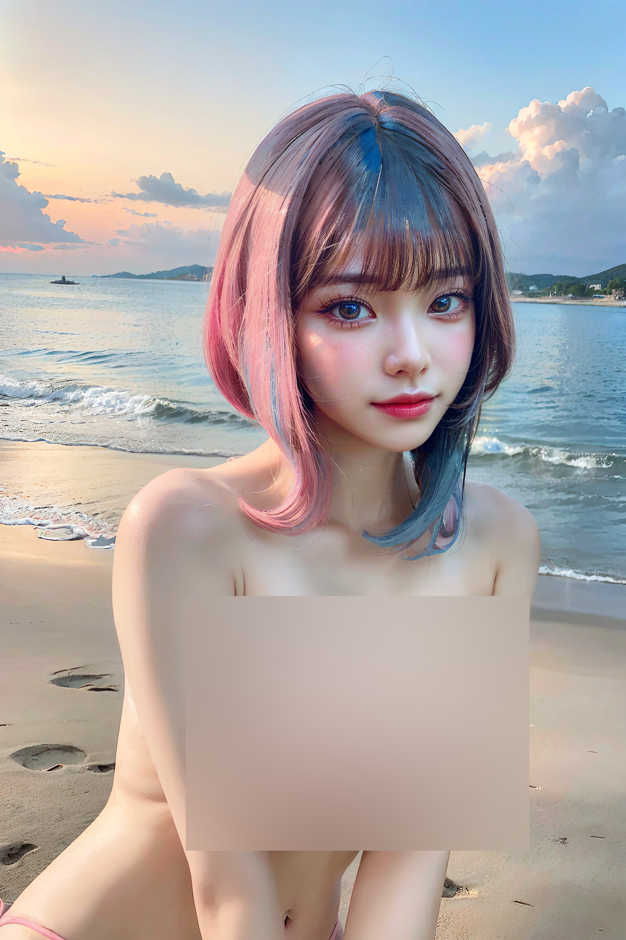 ビーチにすごくかわいくてエロいお姉さんがいるらしい・・・[4pics]