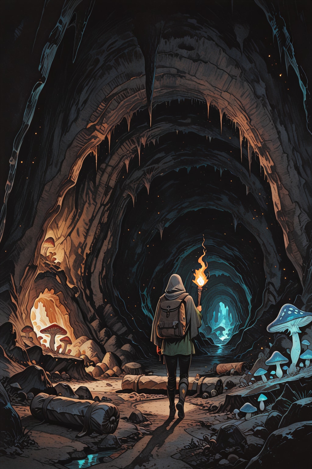 地底洞窟を往く | の人気AIイラスト・グラビア
