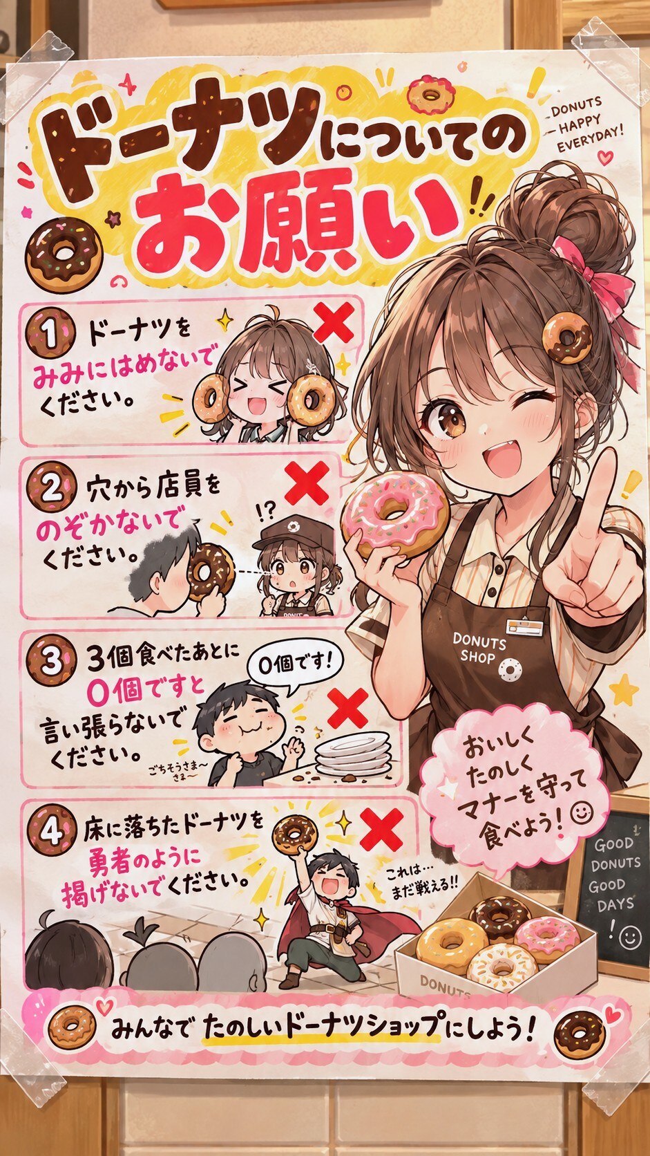 今日の貼り紙102 | の人気AIイラスト・グラビア