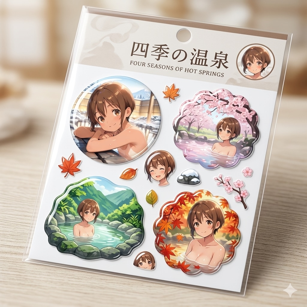 清瀬こむぎの温泉シール