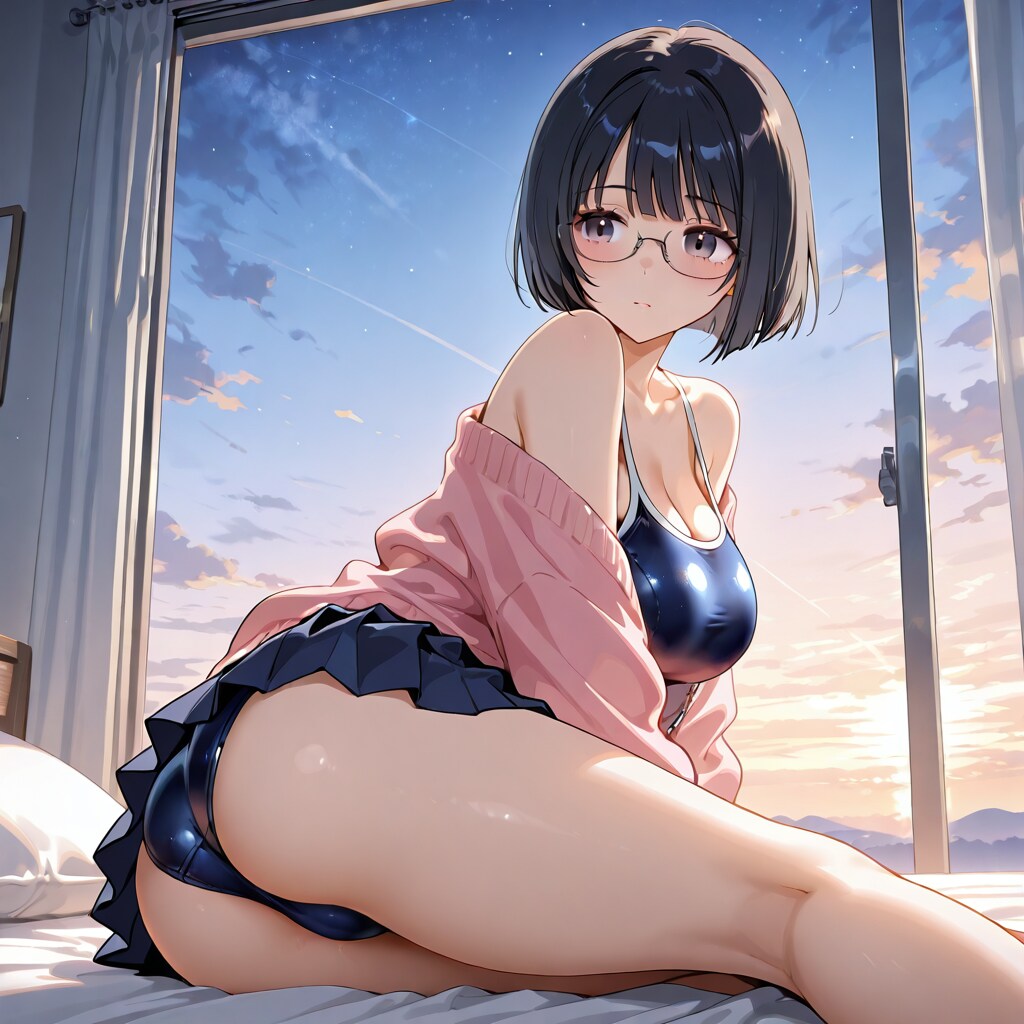 服の下はスク水