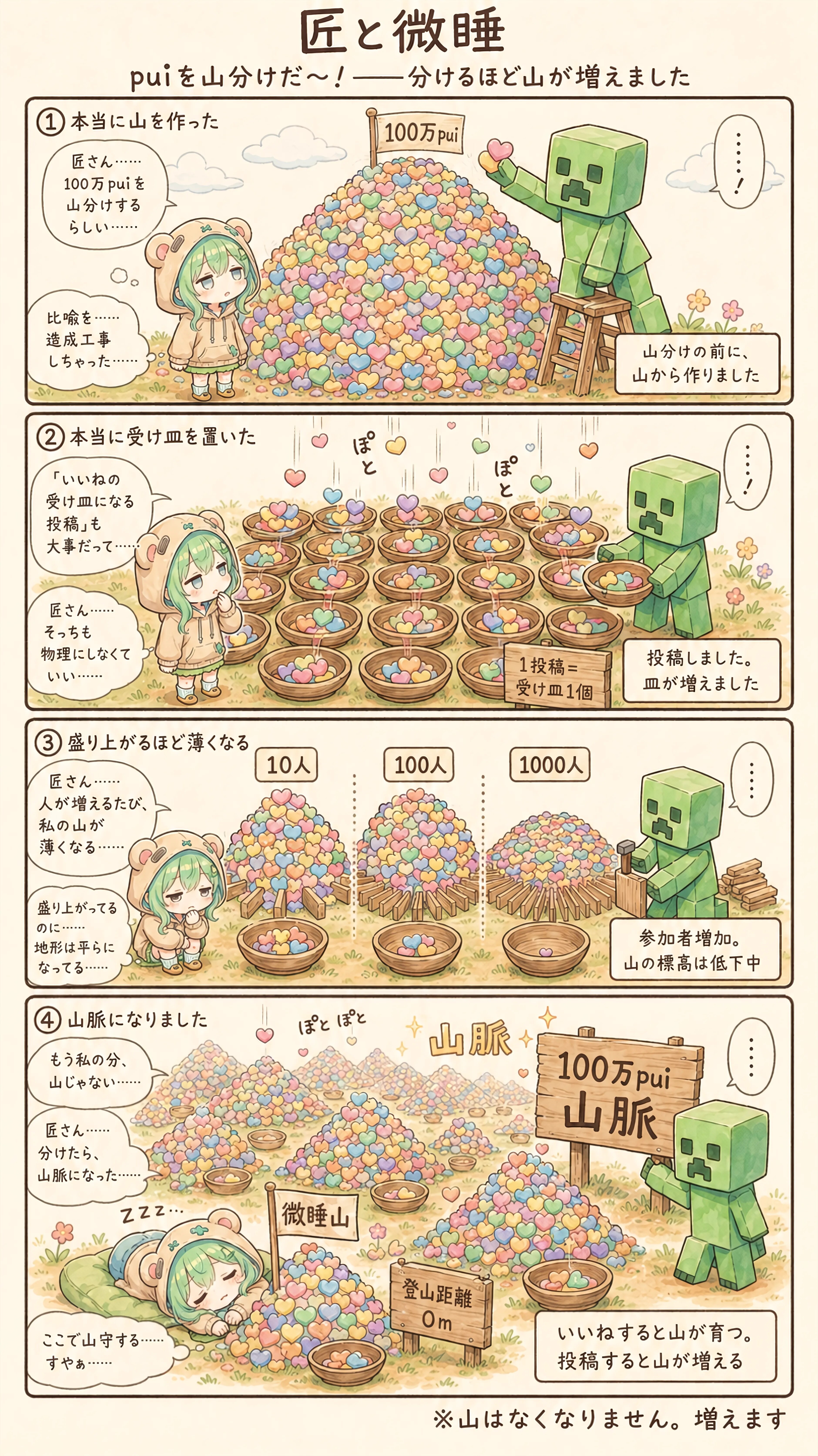 A Million Hearts Make a Mountain | の人気AIイラスト・グラビア