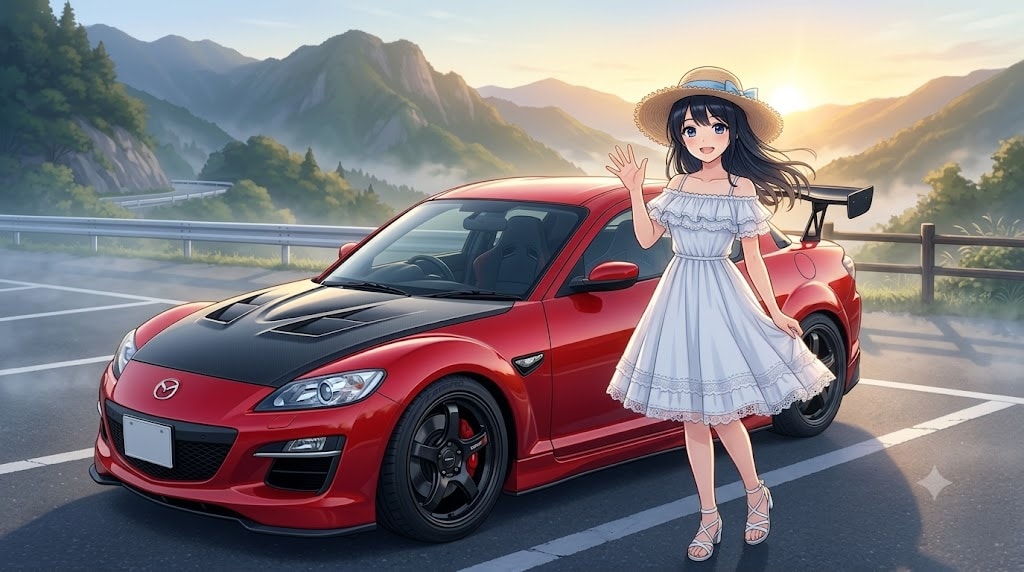 麦わらワンピースの詩帆ちゃんとRX-8