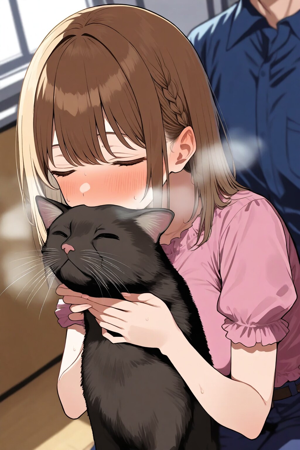 猫の体臭を嗅ぐ行為 | の人気AIイラスト・グラビア