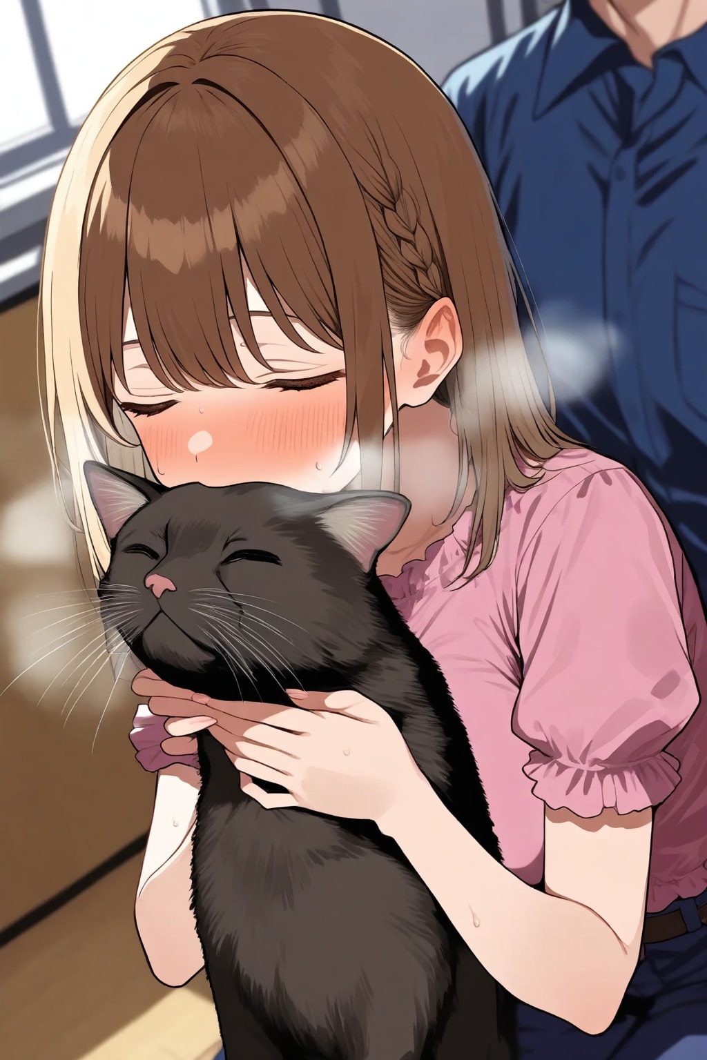 猫の体臭を嗅ぐ行為