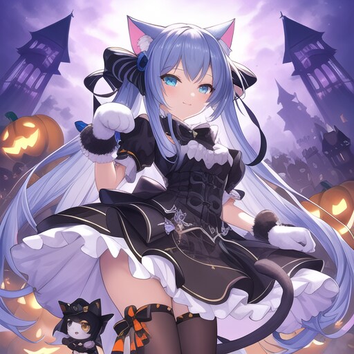 ハロウィンのねこです