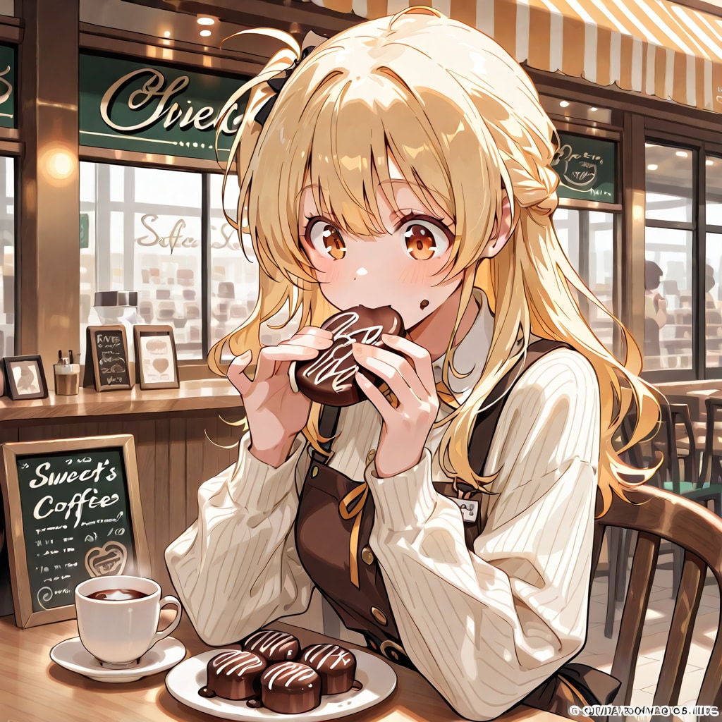 おやつタイム チョコパイ | の人気AIイラスト・グラビア