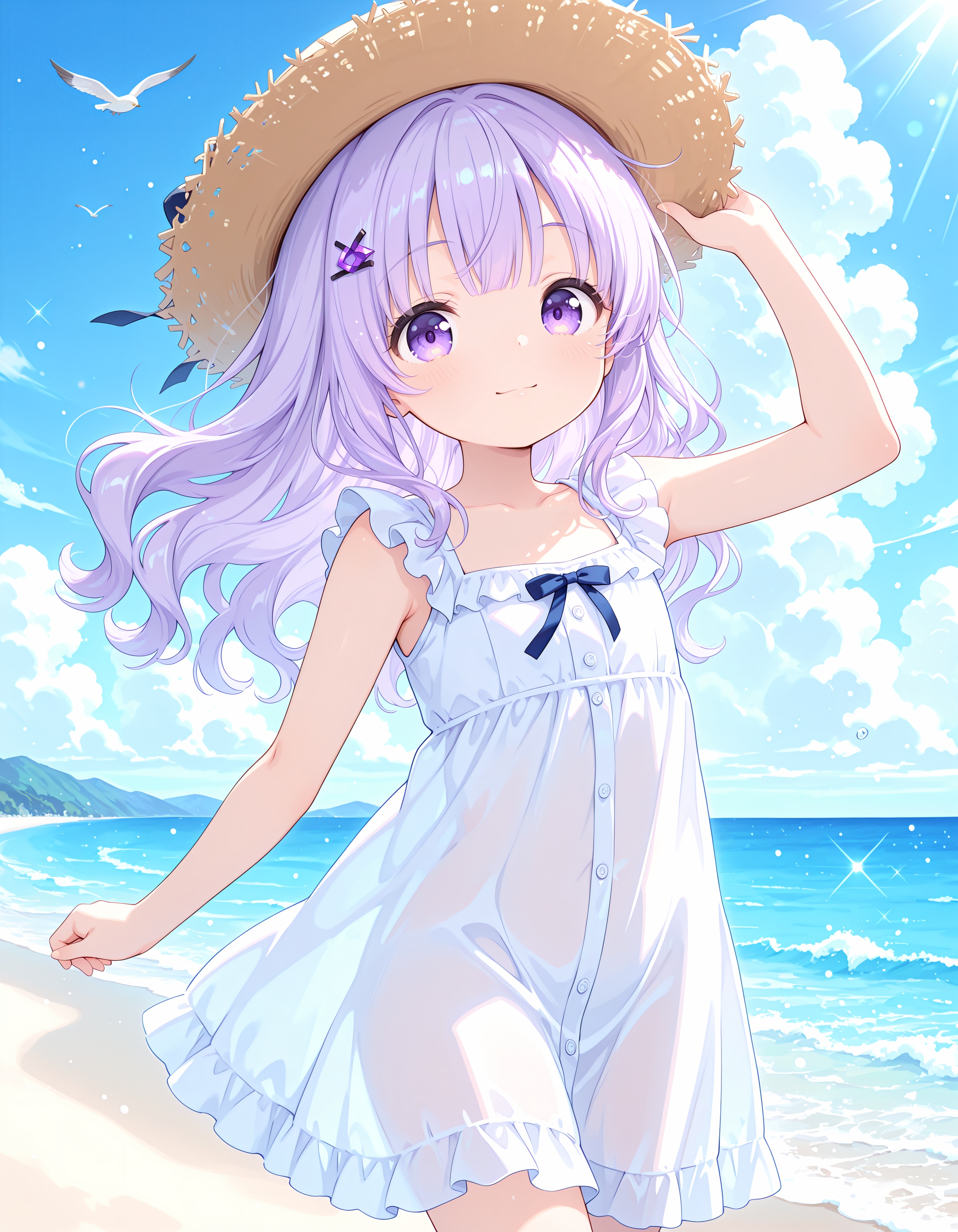 潮風と麦わら帽子
