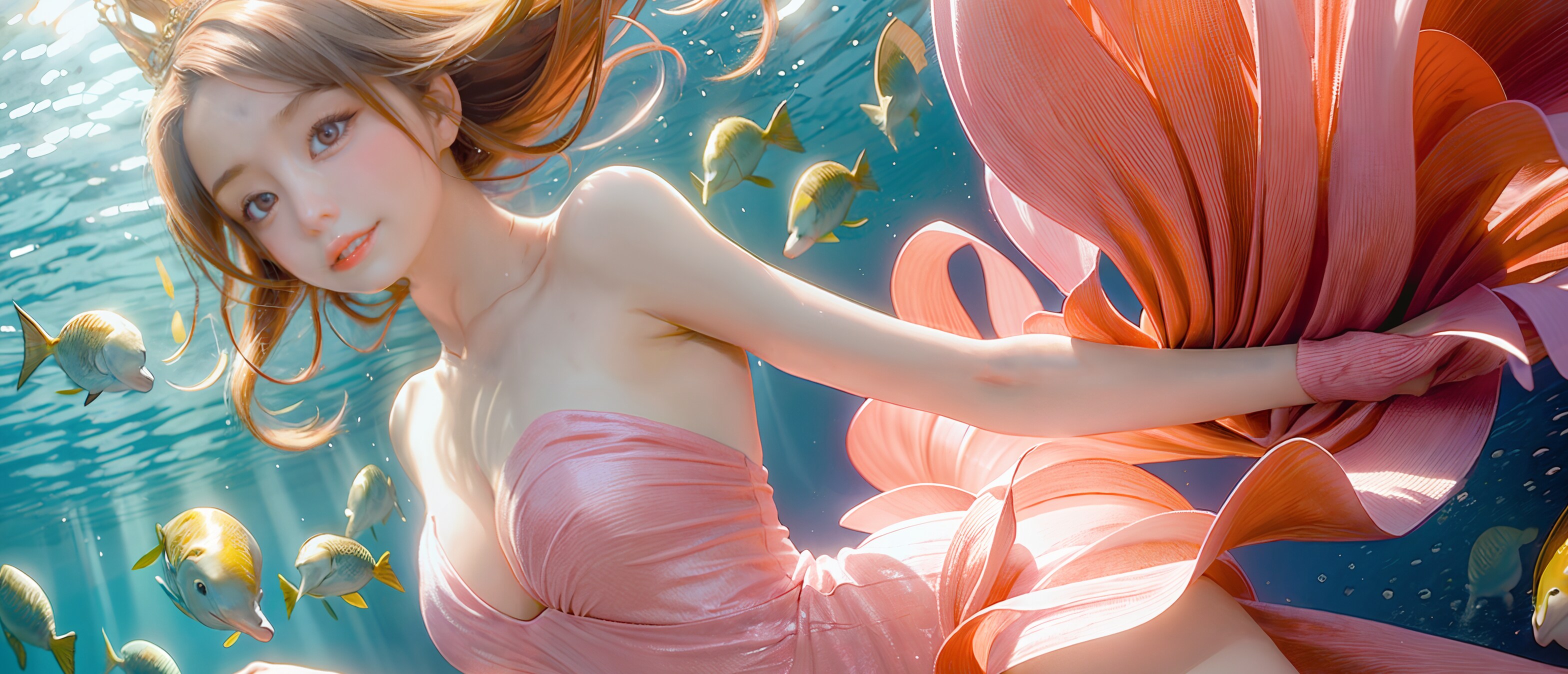 💕🌊🐬水中散歩中の神海の王女🐬🌊💕
