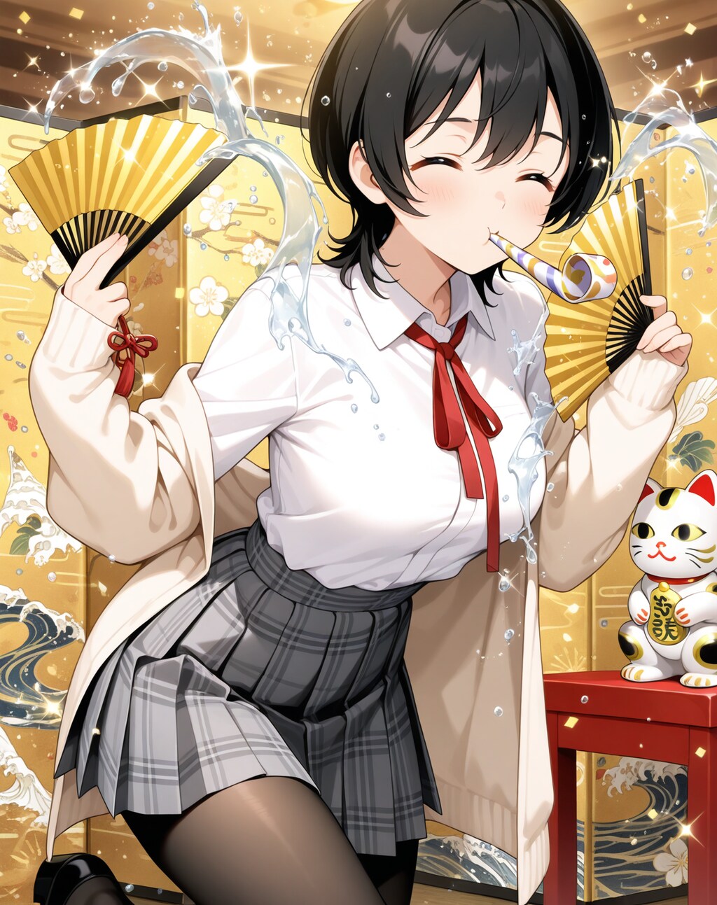 シノ！水芸します🪭⛲️