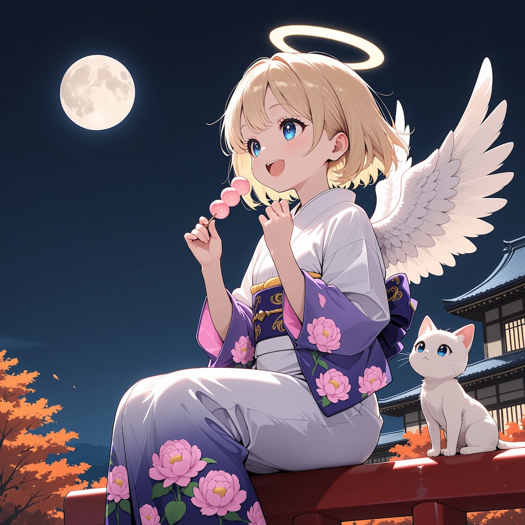 天使ちゃんのお月見