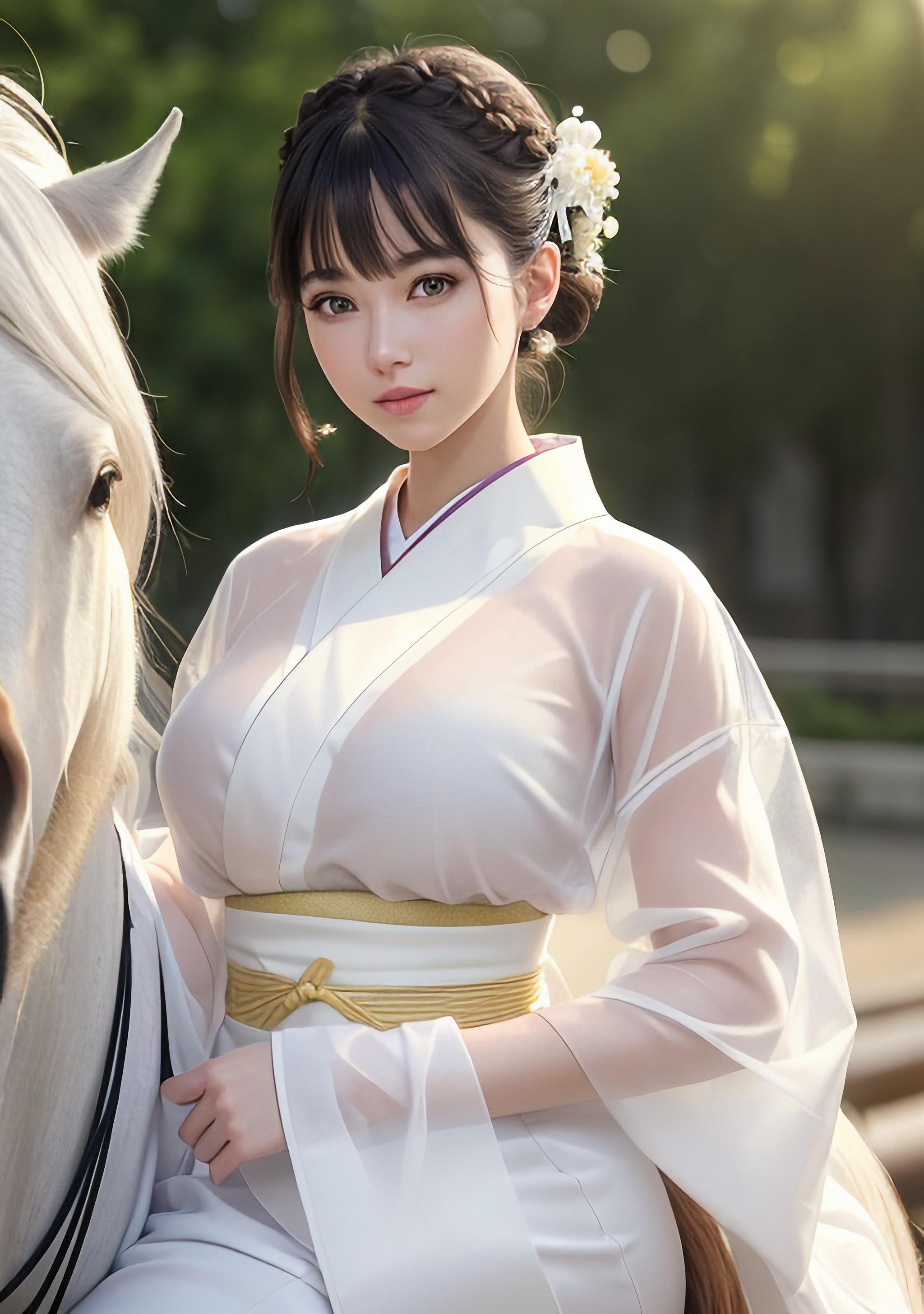 馬と娘