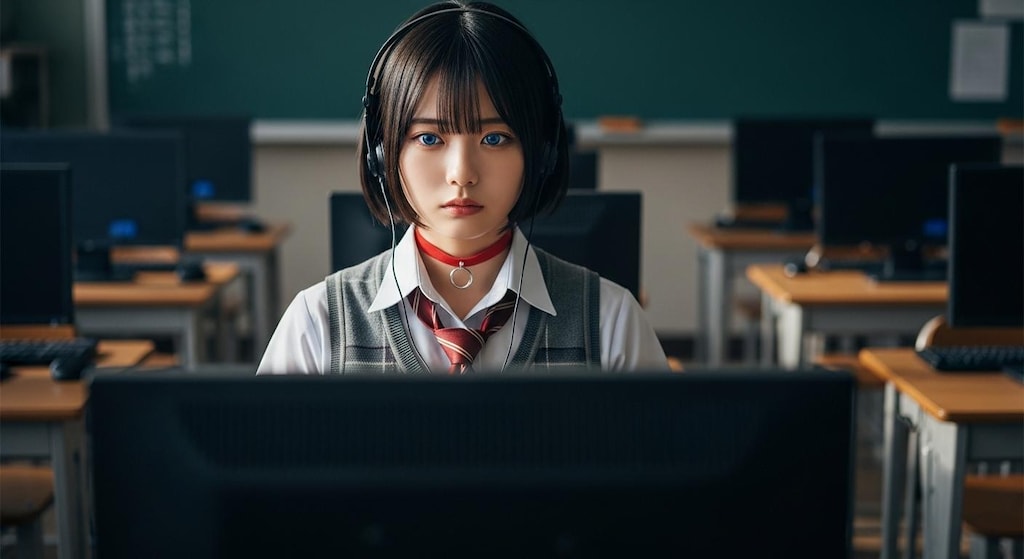 暗い教室　４枚