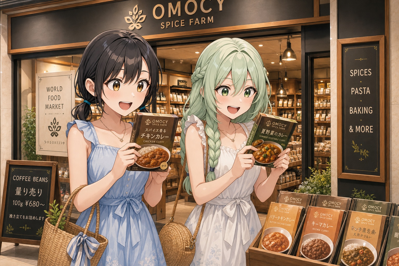 オモシーでカレーを見かける二人