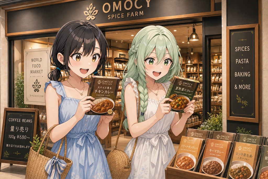 オモシーでカレーを見かける二人