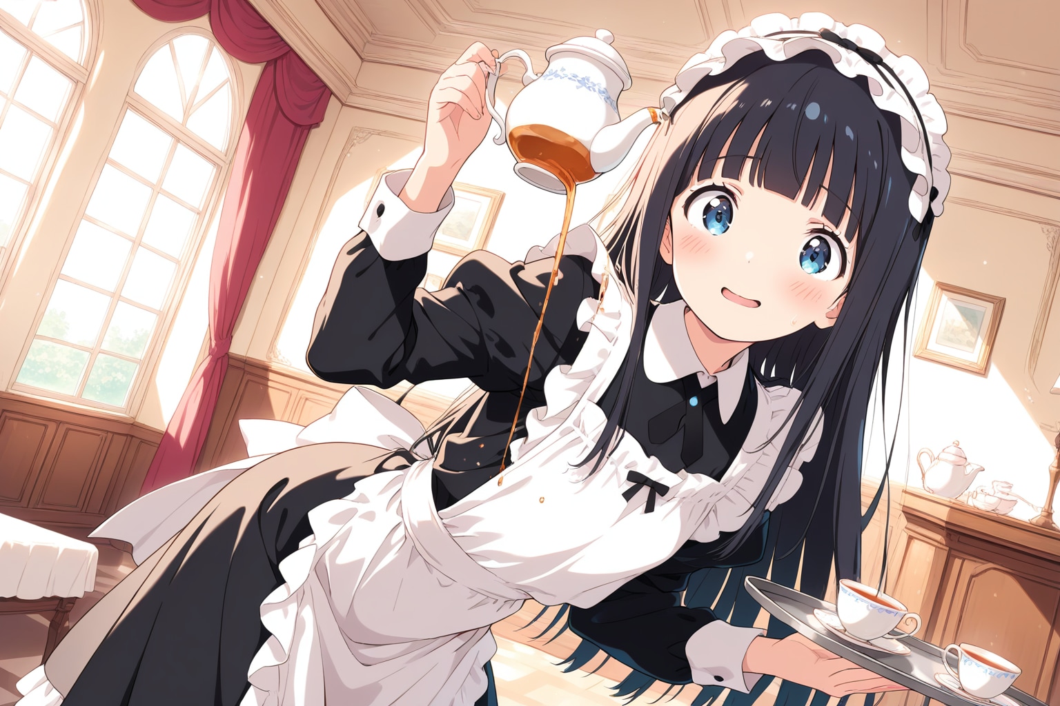 ありゃ、ティーポット割れてましたぁ | の人気AIイラスト・グラビア