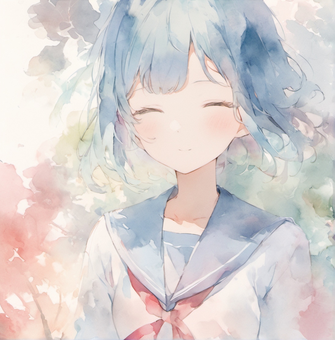 青い髪