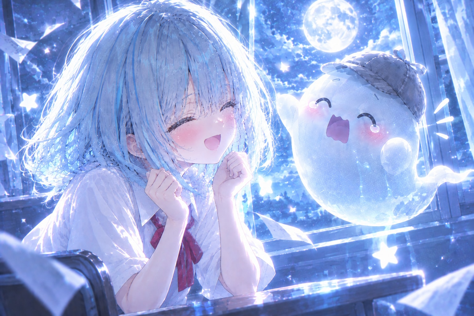 ともだち【夜の教室で】【#4】 | の人気AIイラスト・グラビア
