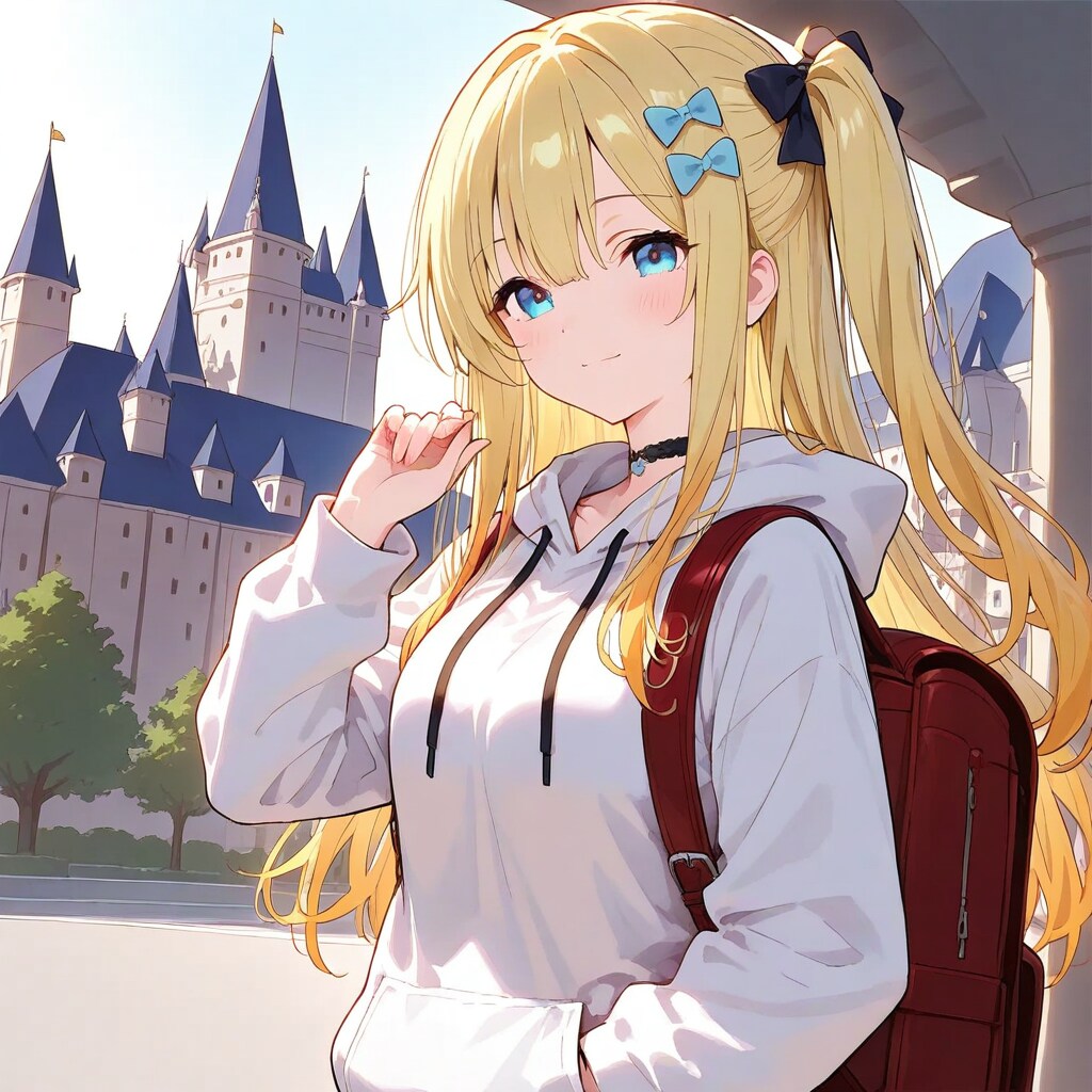 少女と白い城 | の人気AIイラスト・グラビア